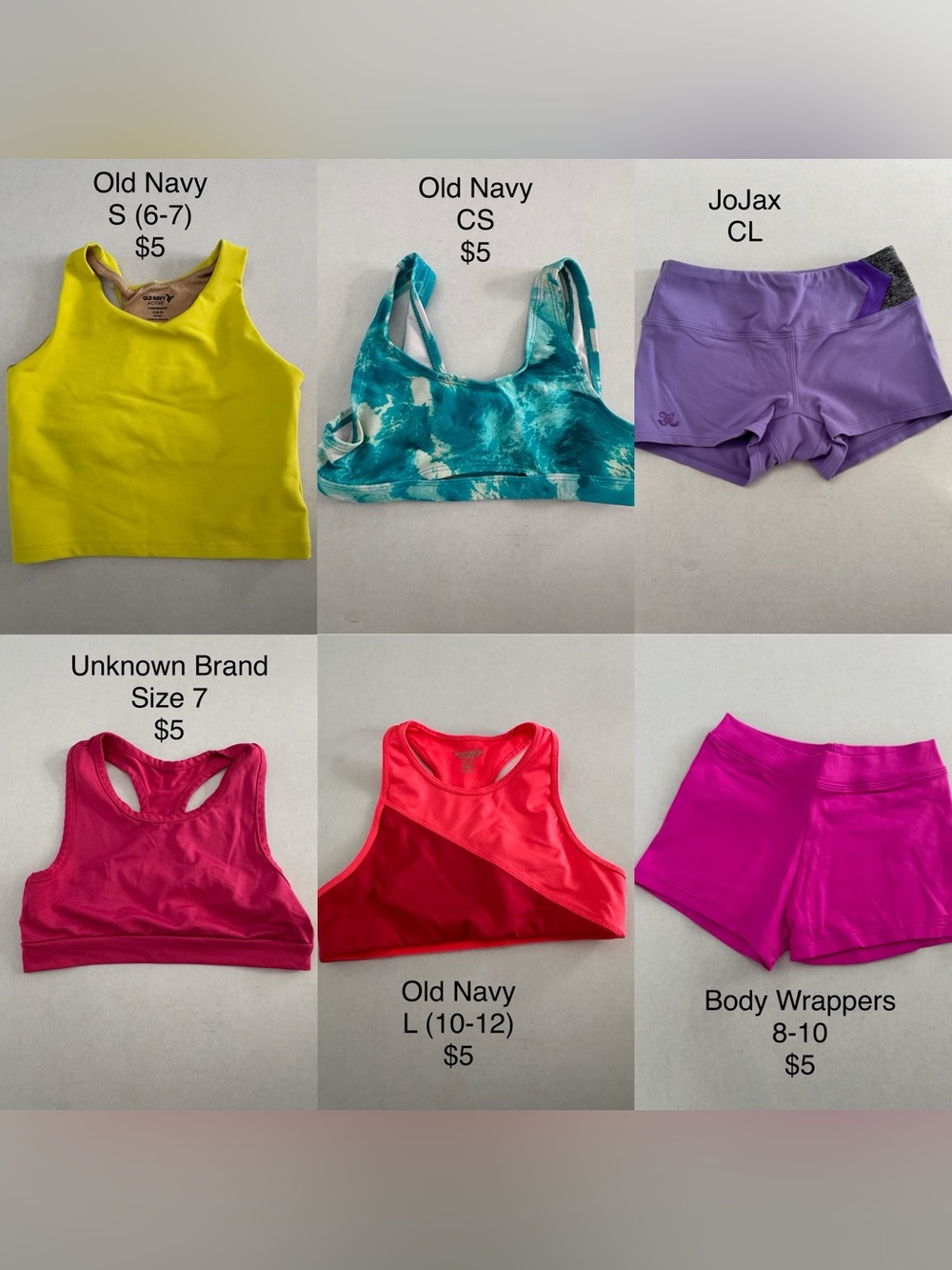 Activewear Bundle - Bright Sports Tops & Shorts